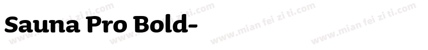Sauna Pro Bold字体转换
